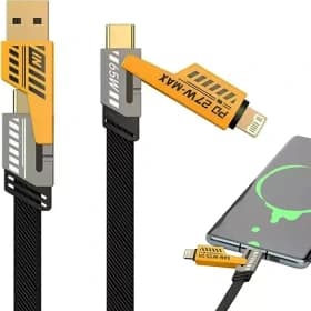 کابل تبدیل 4 در 1 تایپ سی/لایتنینگ/USB اکسیوم مدل CAB009 - تصویر 1