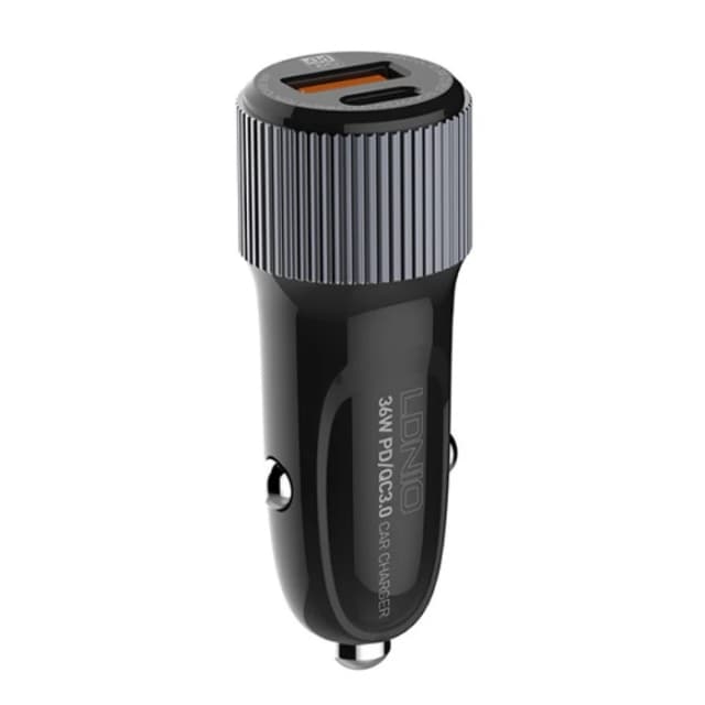 شارژر فندکی الدینیو مدل C510Q به همراه کابل تبدیل usb-C - تصویر 2