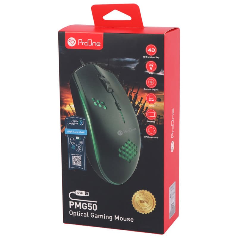 ماوس گیمینگ با سیم پرووان مدل ProOne PMG50